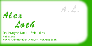 alex loth business card